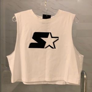 NWT black label Starter cropped top